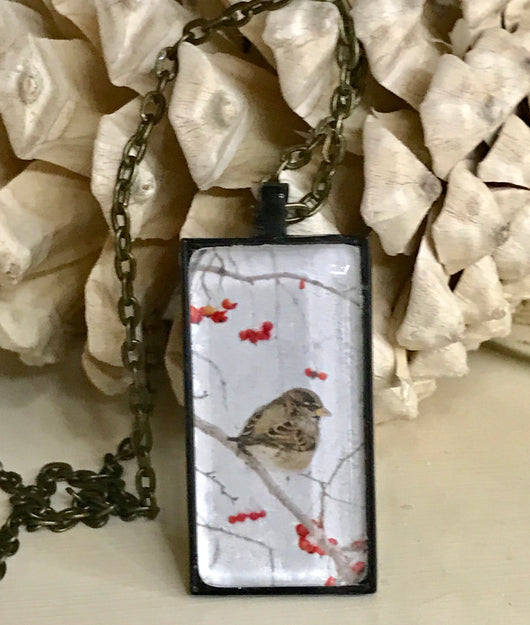 Winter Sparrow Necklace