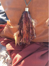 Boho Feather & Fringe Bag charms
