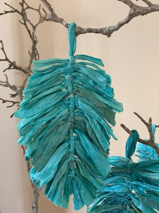 Free Spirit Feathers recycled sari yarns - Turquoise